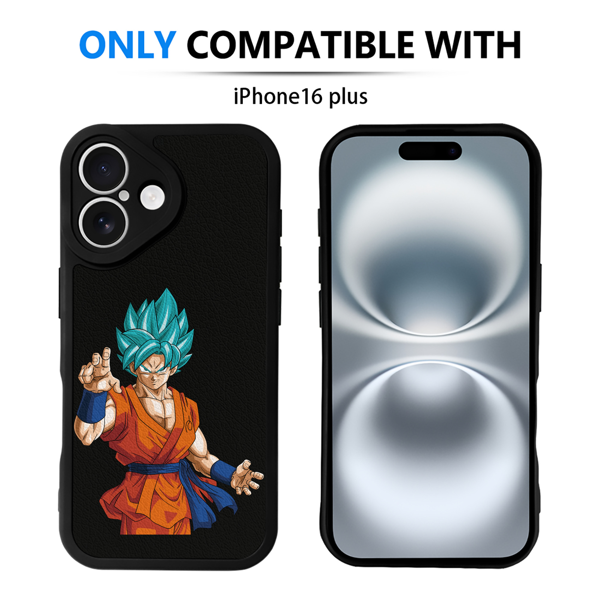 （画像用） ドラゴンボール 孫悟空（そん ごくう）Son Goku カカロット DRAGON BALL Kakarotto 【iPhone 16シリーズ対応】シリコンスマホケース（レザー調） 材質：シリコン